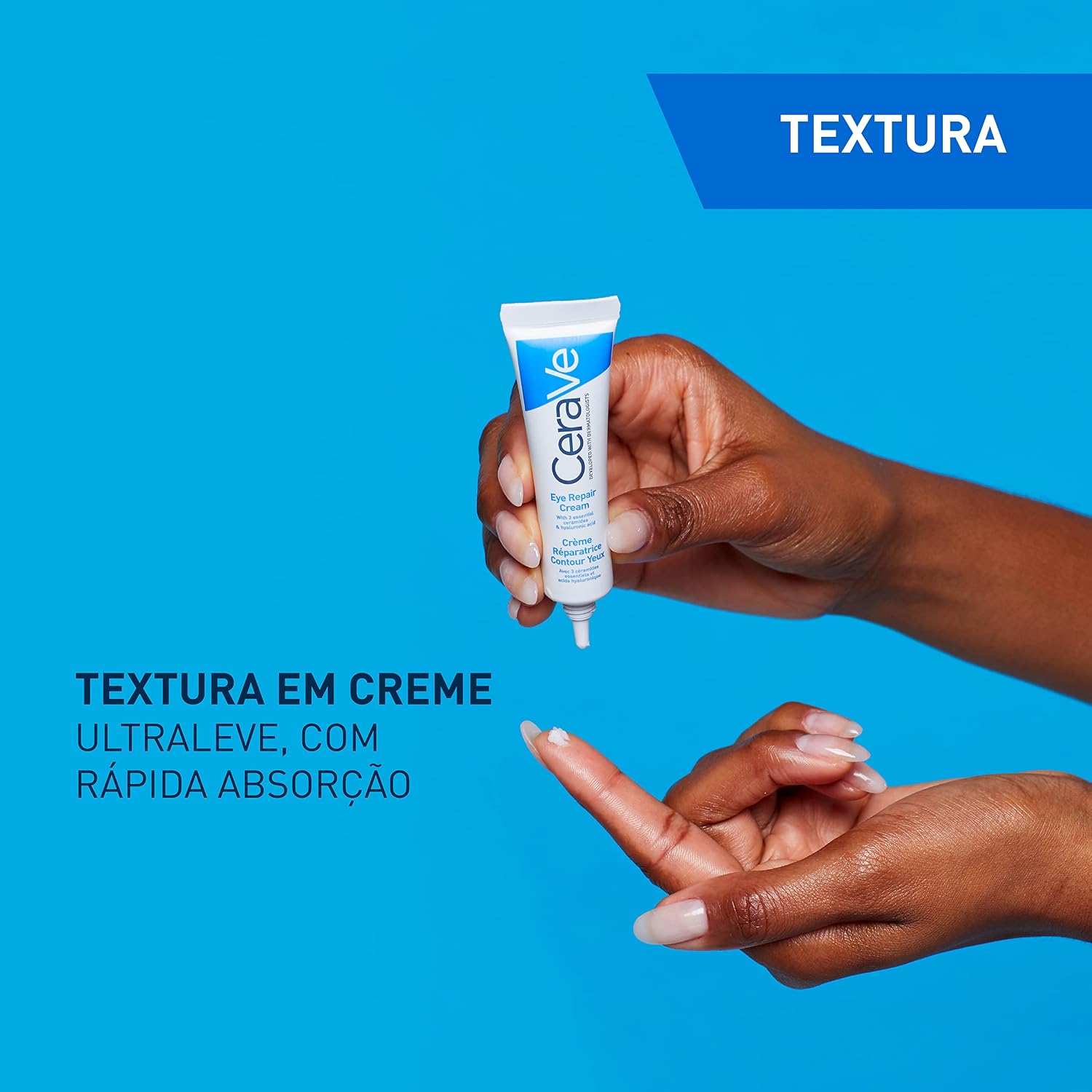 CeraVe Creme Reparador para Olhos, com 3 Ceramidas Essenciais e Ácido Hialurônico, Hidrata e Restaura a Barreira Protetora, Reduz Olheiras e Bolsas, Sem Perfume e Não Comedogênico, 15g - Imagem 5