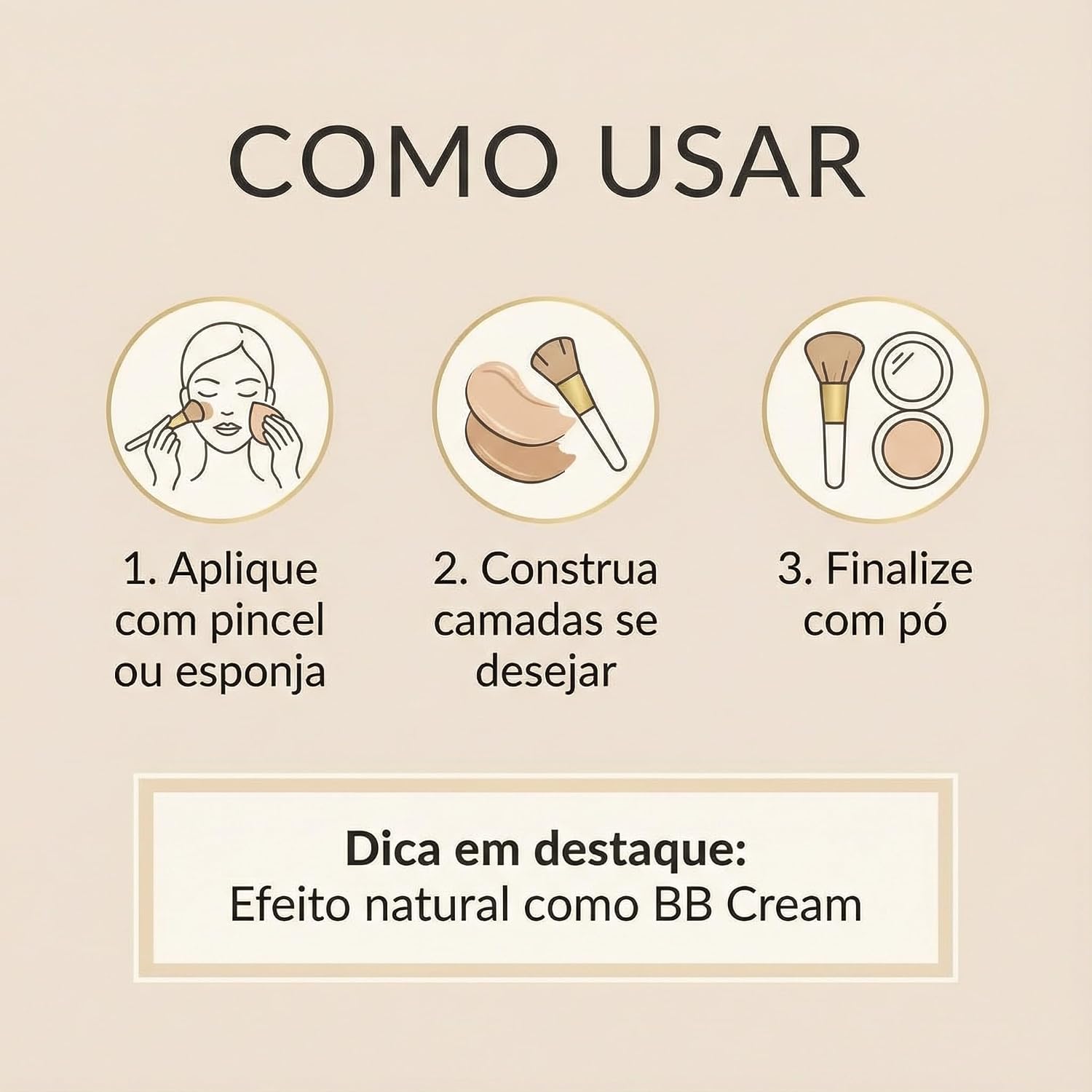 Base Fluída Dapop Make Bem Basiquinha Cor Clara 01 - Efeito Natural, Leve e Uso Diário - Base Maquiagem com Viço - Imagem 4