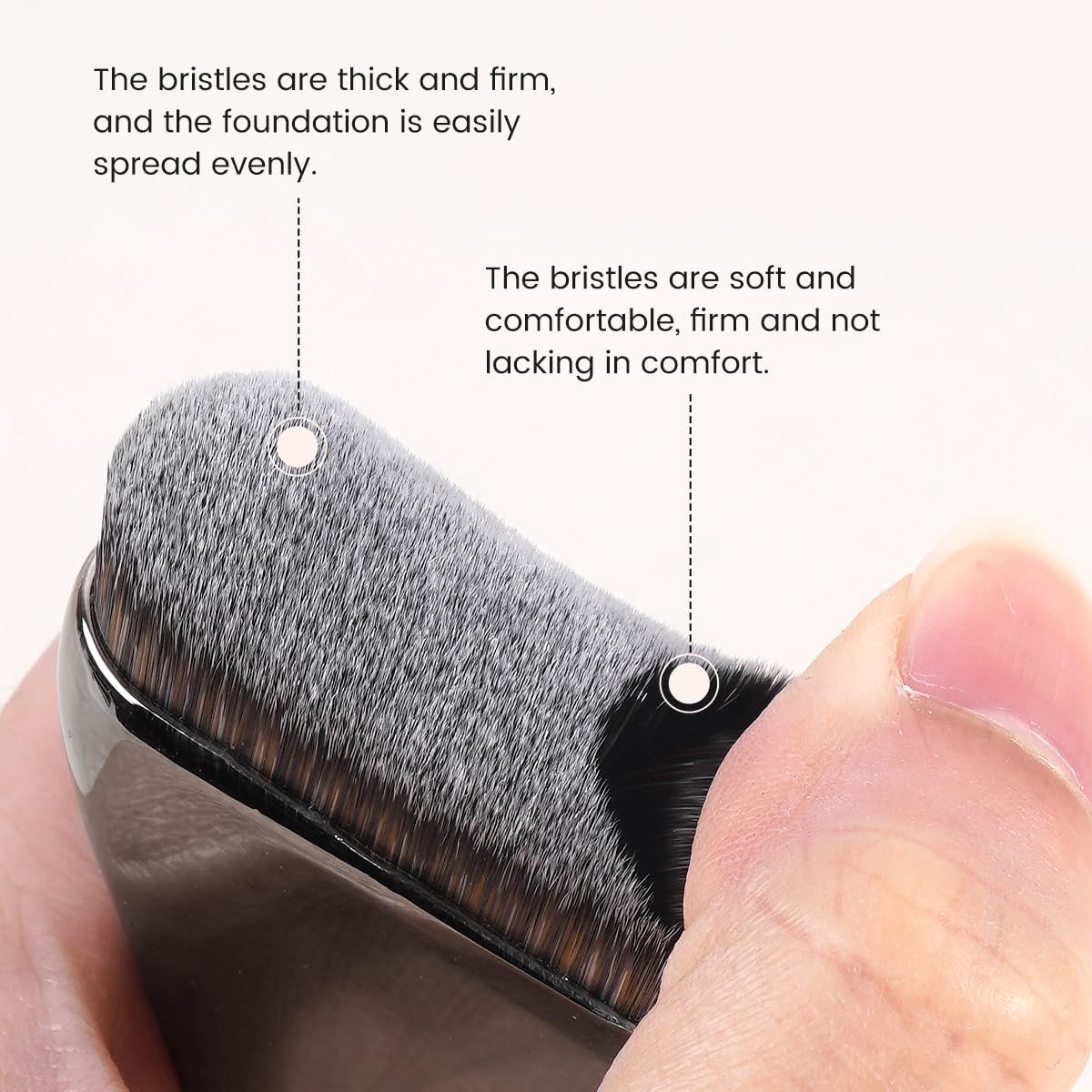 Conjunto de maquiagem fofa de 3 peças com sopro macio, multiuso para blush, sombra e pó fixador, adequado para viagens (preto) - Imagem 7