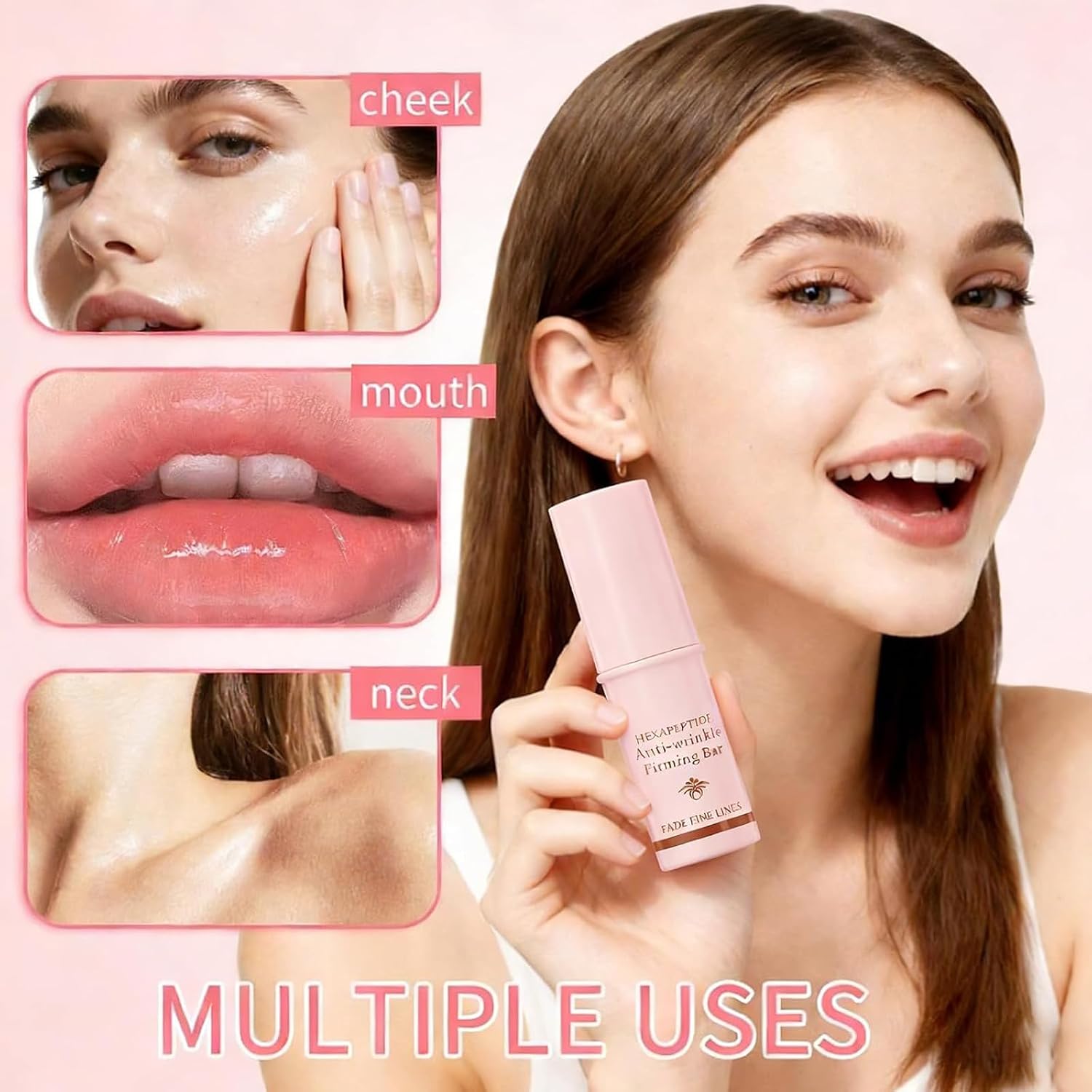 2 unidades de bálsamo hidratante para os olhos, bálsamo labial firmador para os olhos, base de maquiagem, reduz rugas, vegano e livre de crueldade - Imagem 4