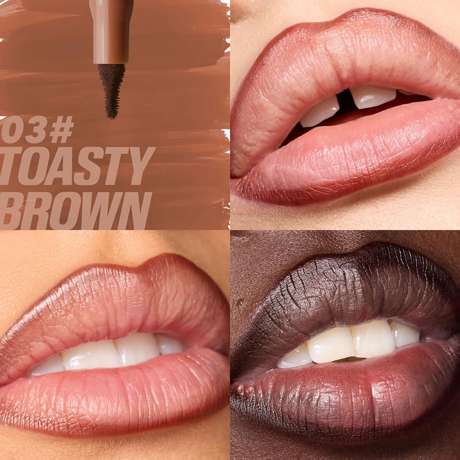 Lápis de contorno labial fosco, uso para linhas nítidas e contorno labial vibrante, maquiagem profissional, aparência longa, lápis de contorno de - Imagem 7