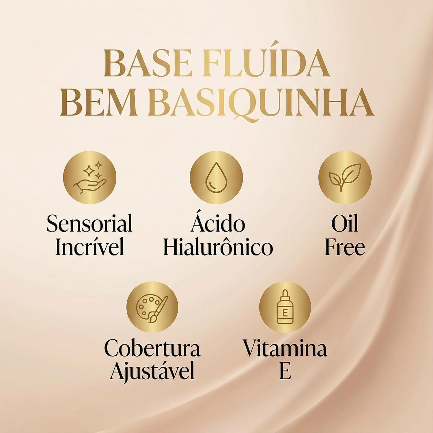 Base Fluída Dapop Make Bem Basiquinha Cor Clara 01 - Efeito Natural, Leve e Uso Diário - Base Maquiagem com Viço - Imagem 3