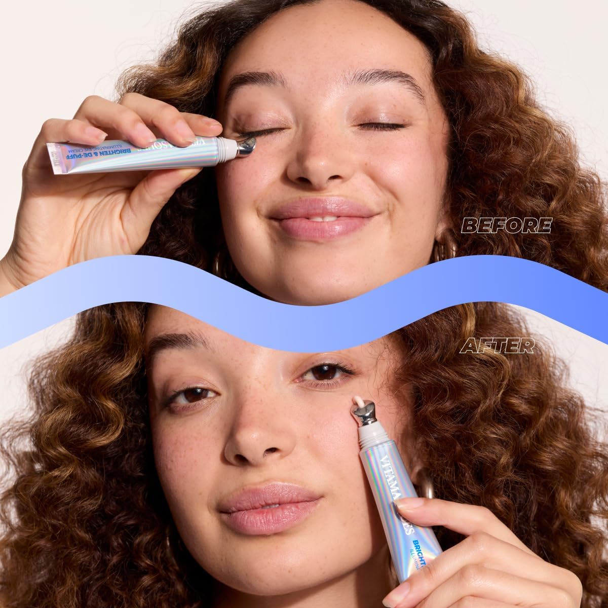 Vitamasques Creme Iluminador Para Os Olhos Que Ilumina E Desincha, Tratamento Olheiras, Corretor, Elimina Bolsas Instantaneamente, Testado Por Dermatologistas - Fabricado Na Coreia - Imagem 2