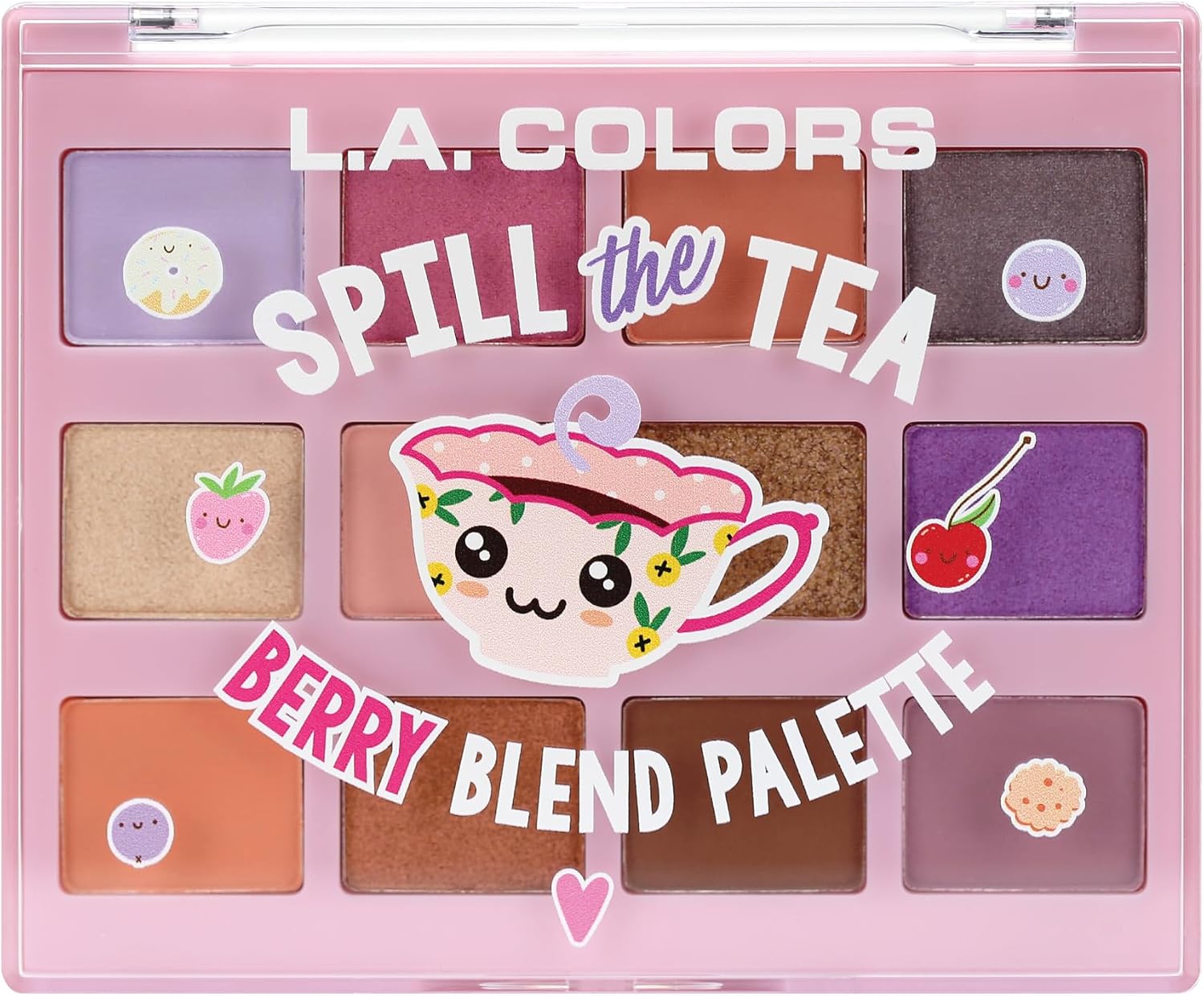 L.A. COLORS Let's Talk Tea Eyeshadow, Berry Blend CES433