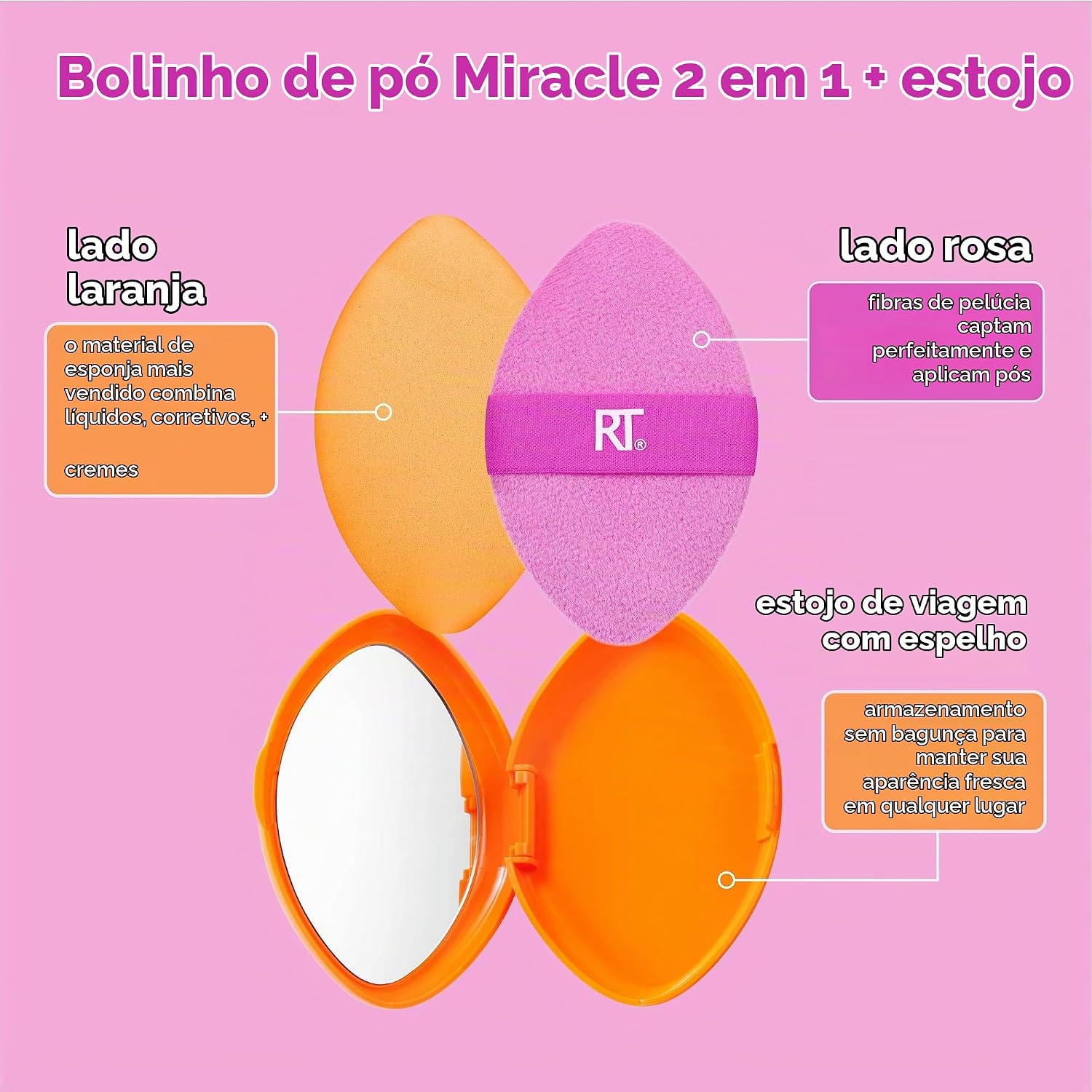 Real Techniques Kit Miracle 2in1 Powder Puff - Imagem 3