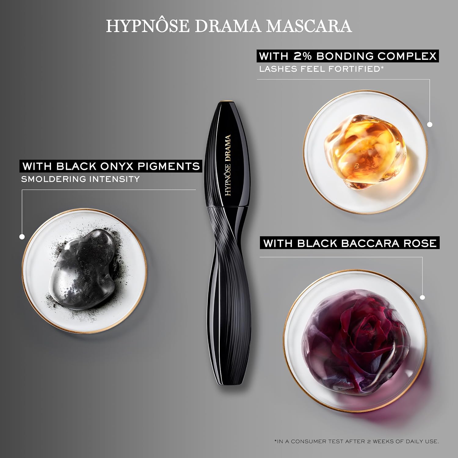 Lancôme Rímel Hypnôse Drama Extreme Volumizing impermeável - até 17x mais volume - até 48 horas de uso - alongamento e volume - visual dramático de cílios - Ultra preto - adequado para olhos sensíveis - Imagem 6